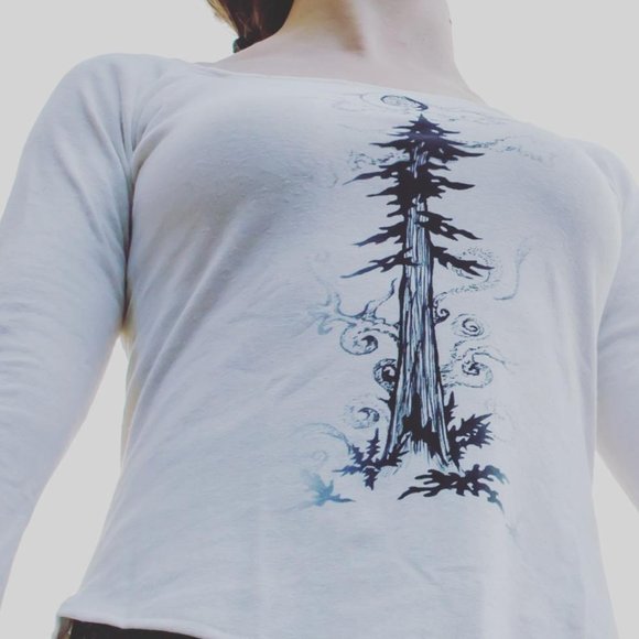 Julia Butterfly hemp yoga shirt by Minawear Hemp - Picture 3 of 6